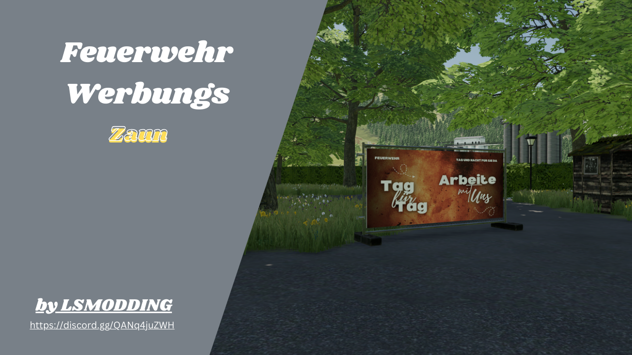 Feuerwehr Werbungs Zaun