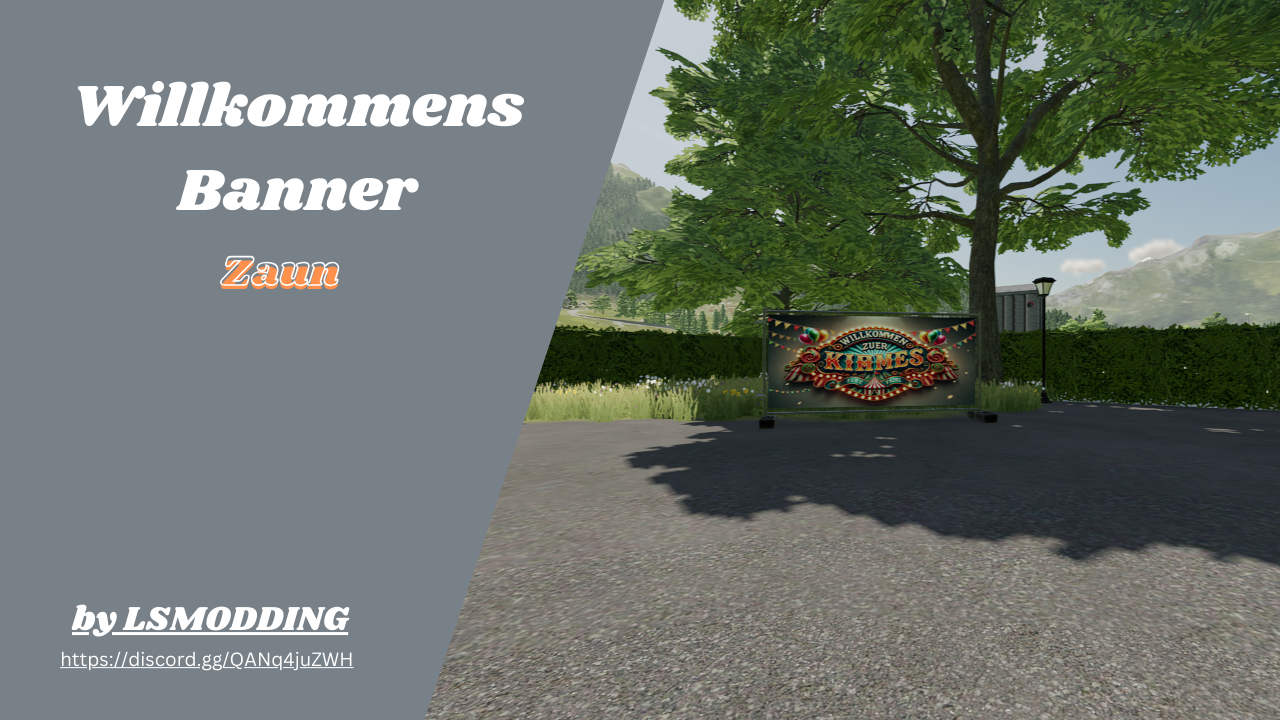 Willkommens Banner Zaun