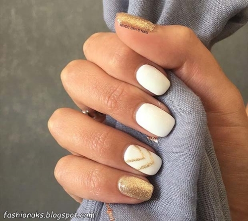 23 Cute White and Gold Nail Art Ideas To Try in 2026