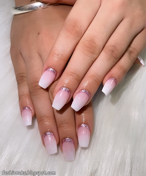 21 Amazing Pink and White Ombre Nail Ideas 2025 - Ways to Wear