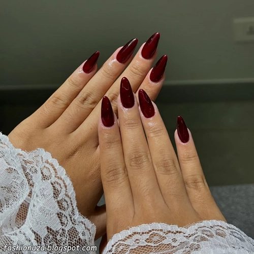24 Maroon Nail Ideas with Best  Ways to Wear This Fall