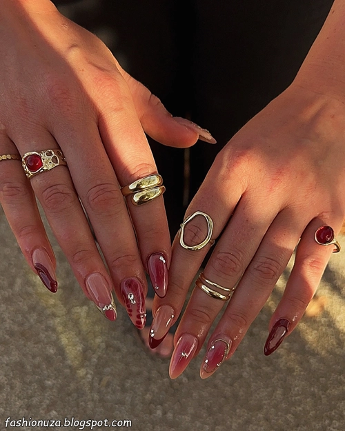 24 Maroon Nail Ideas with Best  Ways to Wear This Fall