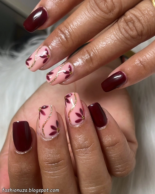 24 Maroon Nail Ideas with Best  Ways to Wear This Fall