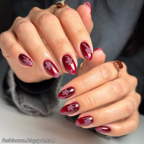 24 Maroon Nail Ideas with Best  Ways to Wear This Fall