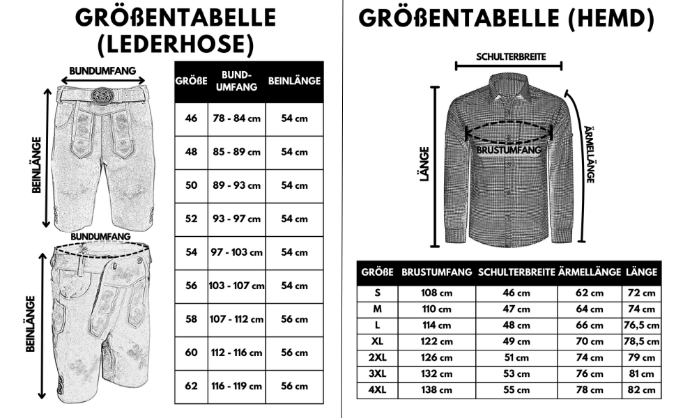 Größentabelle