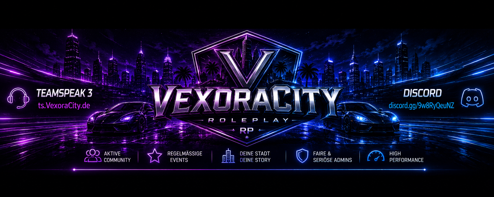 🚓 ^5VEXORA CITY RP ^8| 💼 ^7Premium Serious Roleplay ^8| 🌃 ^7Next Generation Experience
