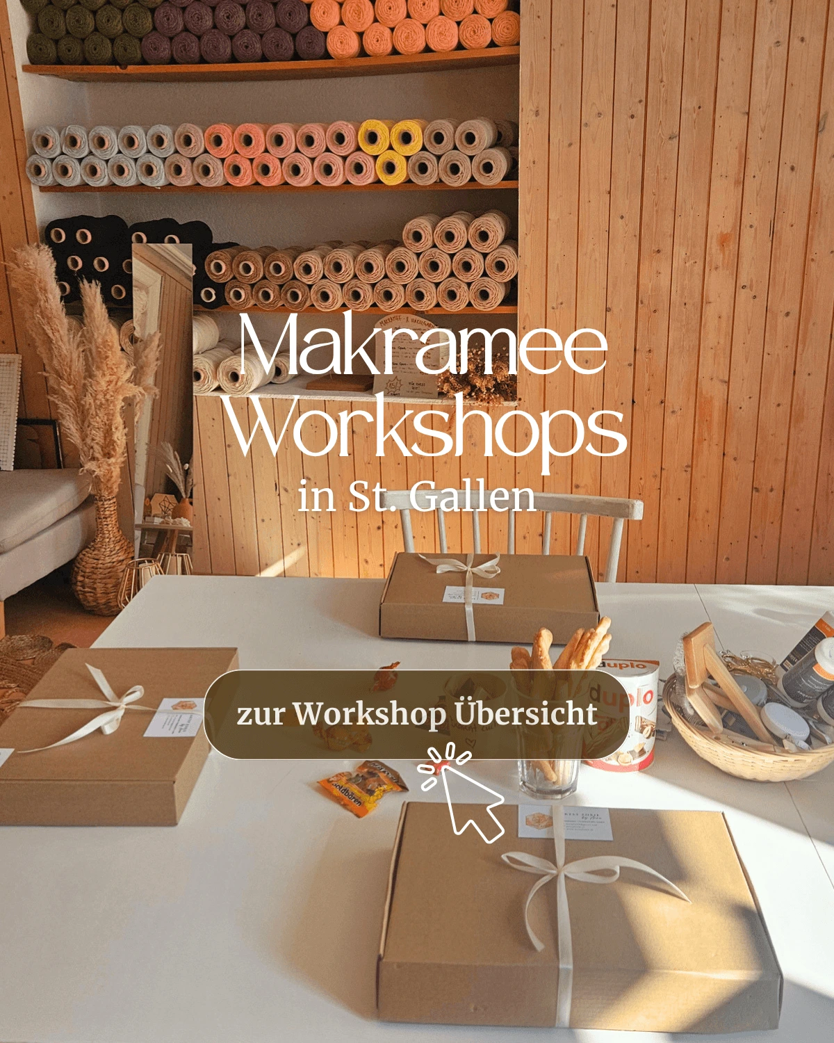 Makramee Workshops in St. Gallen – kreative DIY Kurse im Artsy Foxie Atelier