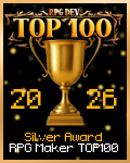 RPG Dev Silber Award für RPG Maker TOP100