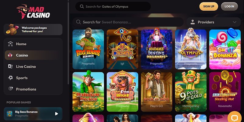 MadCasino online games