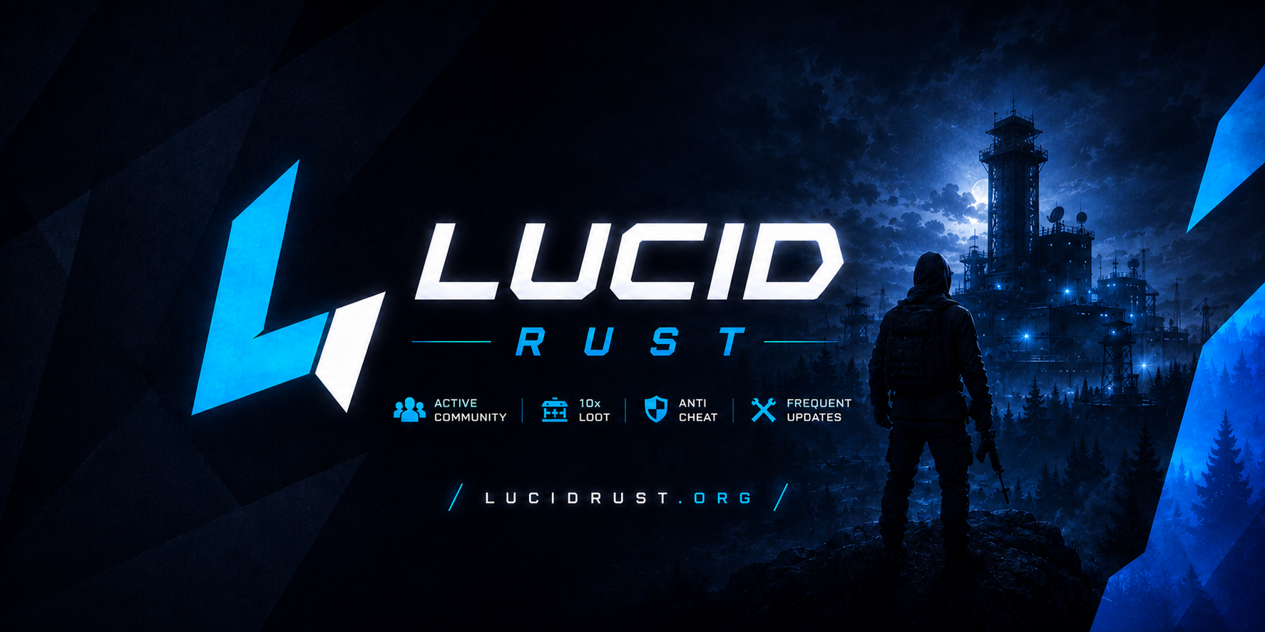 Баннер сервера EU Lucid Rust 10x | No BP's | Custom Plugins | 8 Max | [DE/EN]