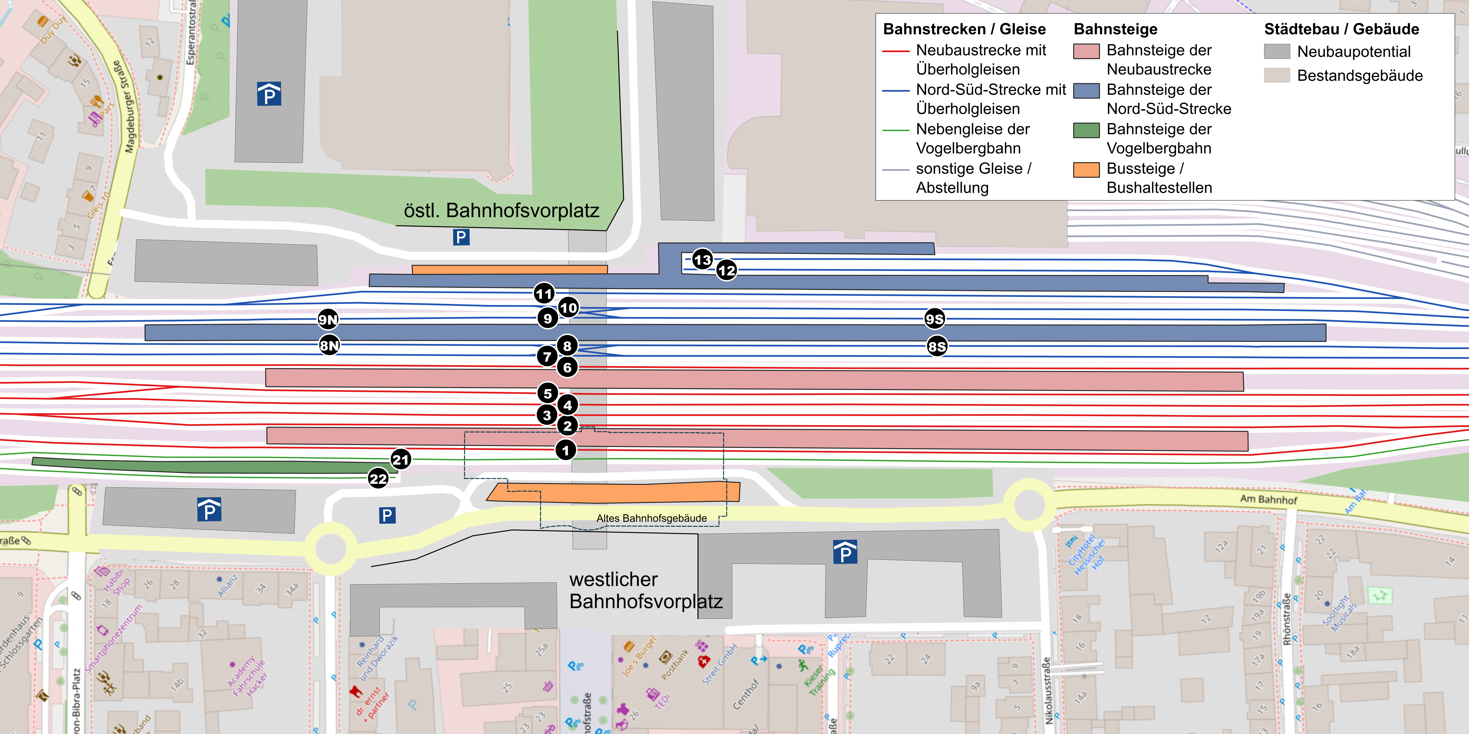 Übersichtsplan Bahnhofsumfeld