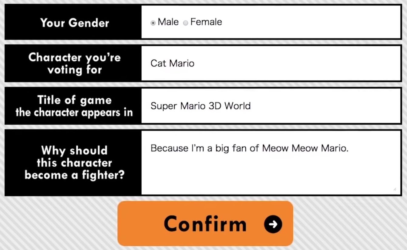 Ten years ago this month, Nintendo announced the Smash Bros. Fighter Ballot Ten years ago this month, Nintendo announced the Smash Bros. Fighter Ballot