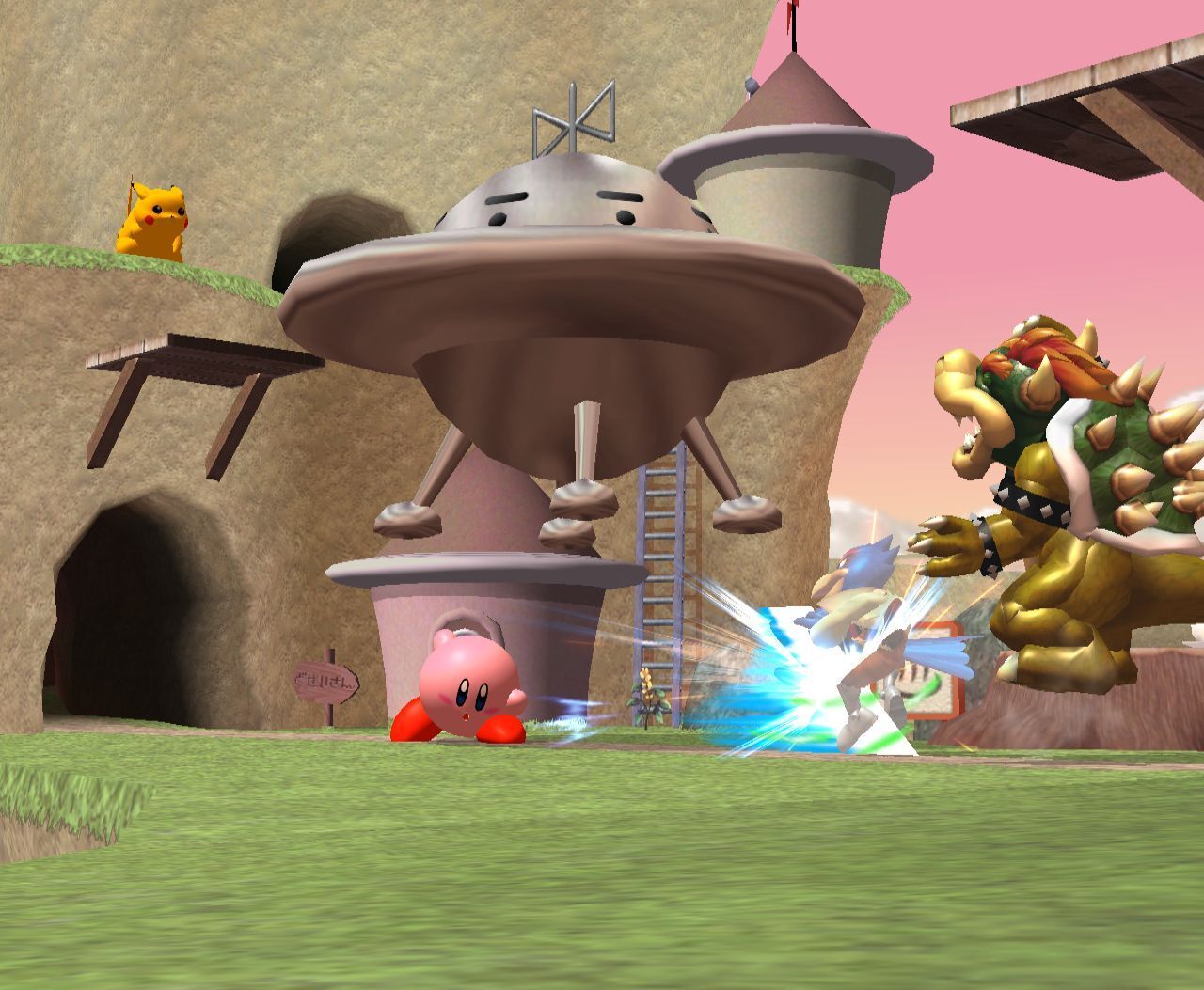 A screenshot in Valley is Pokchu, Kirby, Falco, and Baosar, a valley with a Curns and a UFO, Akinia Blood V1.0 (2025). A screenshot in Valley is Pokchu, Kirby, Falco, and Baosar, a valley with a Curns and a UFO, Akinia Blood V1.0 (2025).